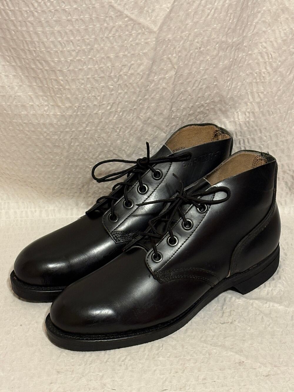 Vintage 70’s Addison Shoe Co Leather Ankle Boots Steel Toe 8.5R Never Worn NOS
